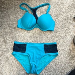 Aerie Swimsuit set, top push up (36C) and bottom (M) gently worn